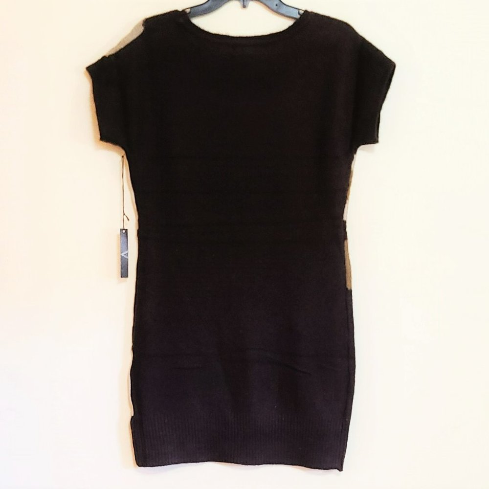 NWT Beautiful VERTIGO Paris Short Sleeve Abstract Print Knit Dress - Picture 6 of 7